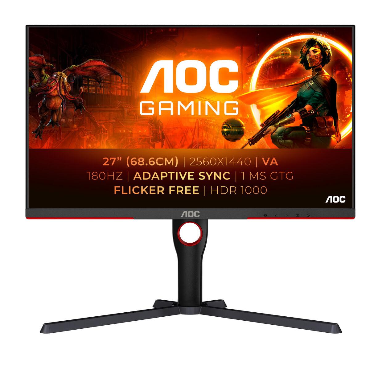AOC Q27G3XMN/BK 27" gaming skærm - 2K 180 Hz VA