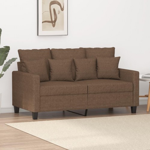 2-personers sofa i stof - brun, sædebredde 120 cm
