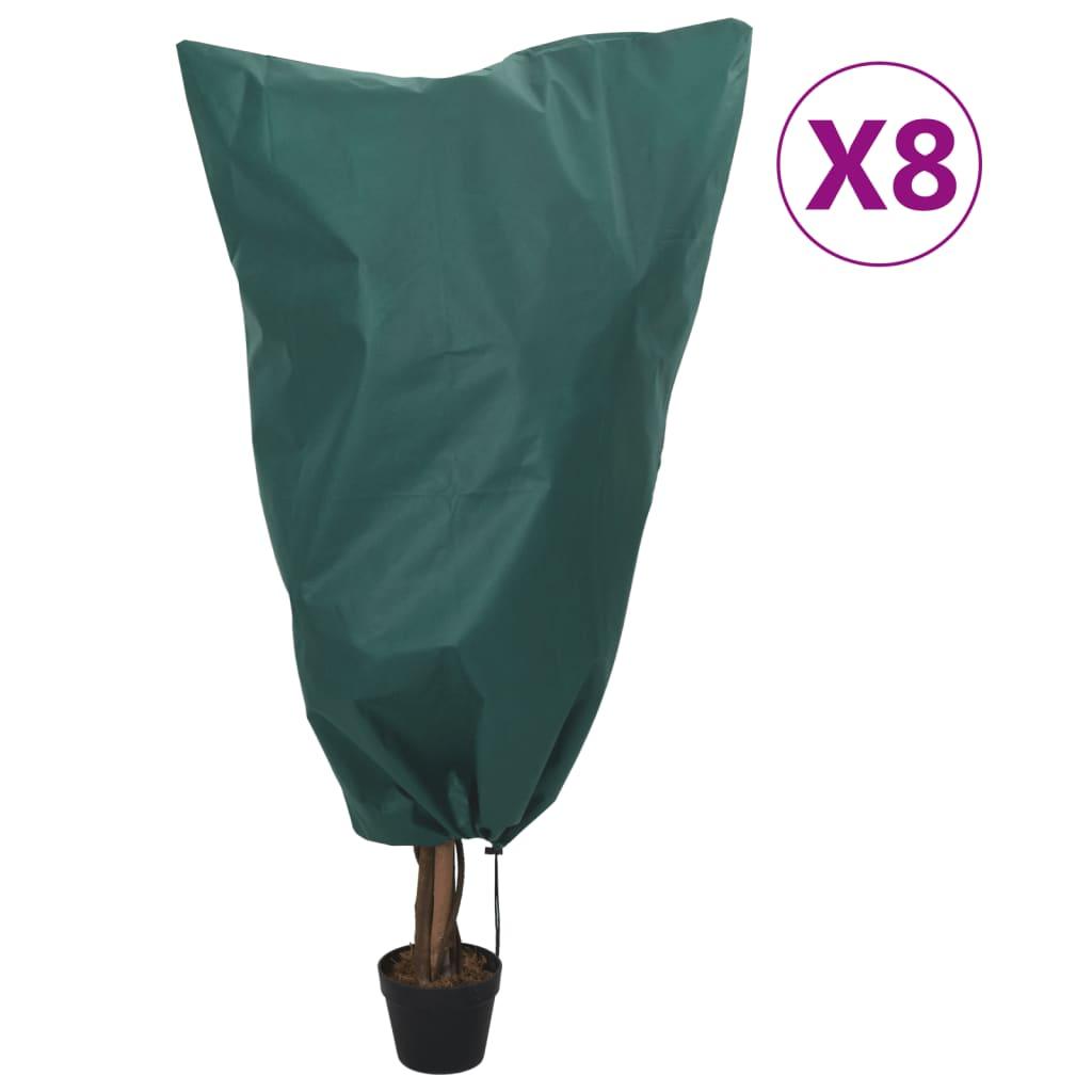 Plantebeskyttelse med snore 8 stk. 70 g/mÂ² 0,8x1,2 m