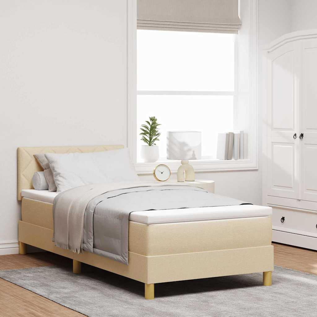 Boxmadras Med Topmadras Med Madras Creme 90 X 190 Cm Stof