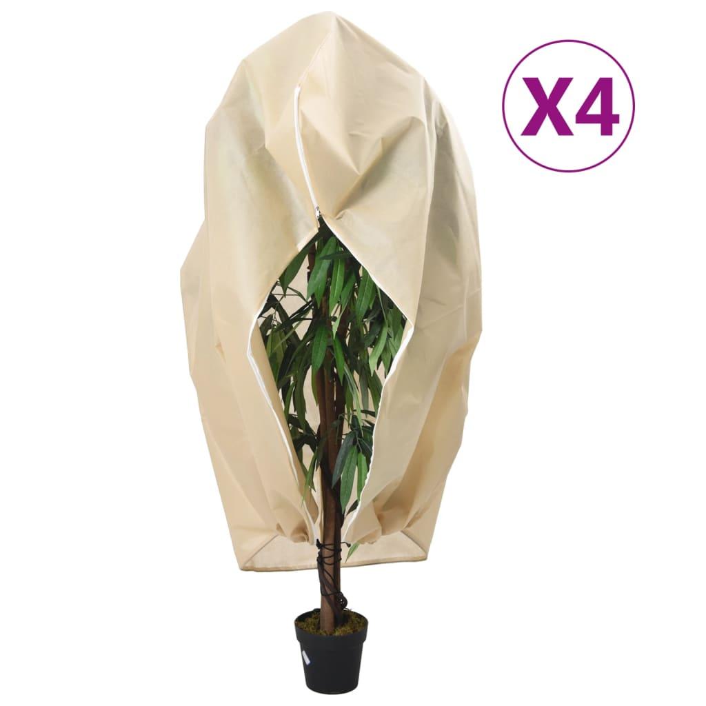 Plantebeskyttelse Med Lynlås 70 G/M² 3,14X2,5 M - 4 / Beige / 1,55 x 1,55 m