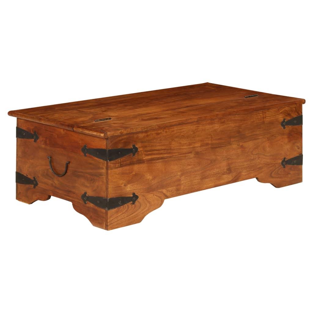 Sofabord 110x55x35 cm massivt akacietræ med honningfinish