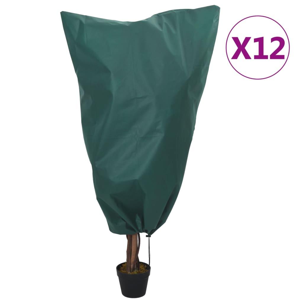 Plantebeskyttelse med snore 12 stk. 70 g/m² 0,8x1,2 m