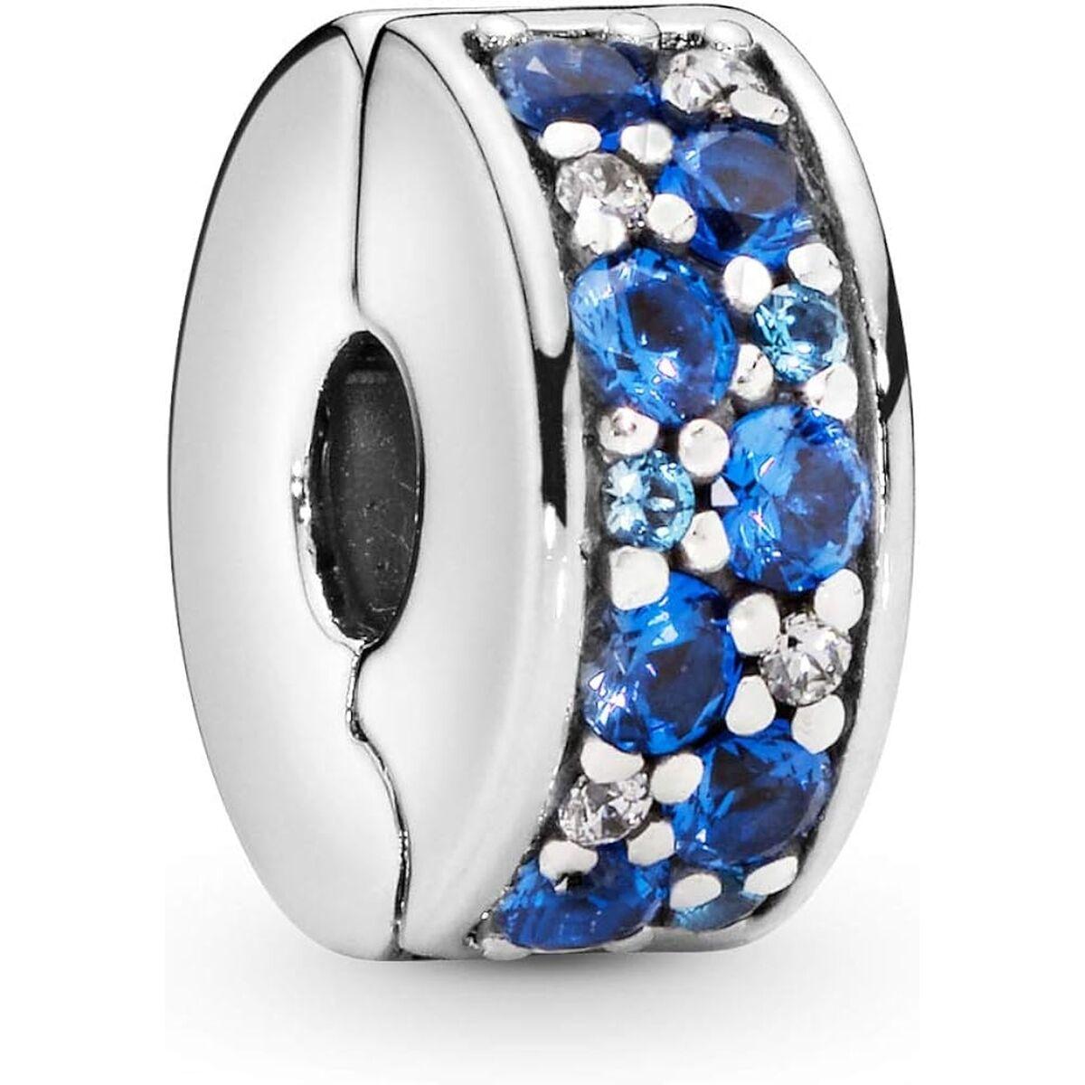 Charm til armbånd Pandora Blue Pave - sølvfarvet, blå
