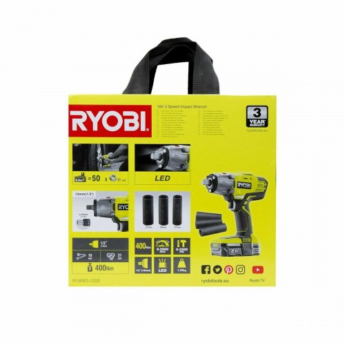 Slagnøgle 18 V Ryobi 5133003574 med batteri og lader