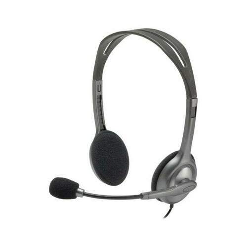 Gaming headset Logitech H111 med mikrofon - sort/grå