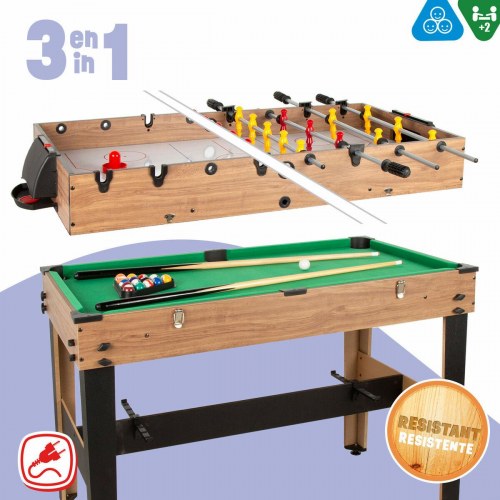 Bordfodbold multi-spil bord CB Games 3‑i‑1 - 107 × 88 × 58 cm