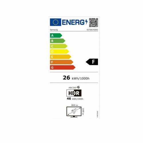 Gaming skærm Samsung Odyssey G7 27" 4K Ultra HD (LS27DG702EUXEN)