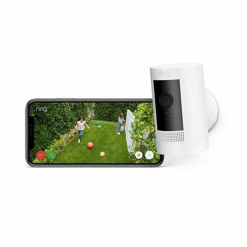 Overvågningskamera Wi‑Fi Amazon Ring Stick Up Cam Battery - hvid