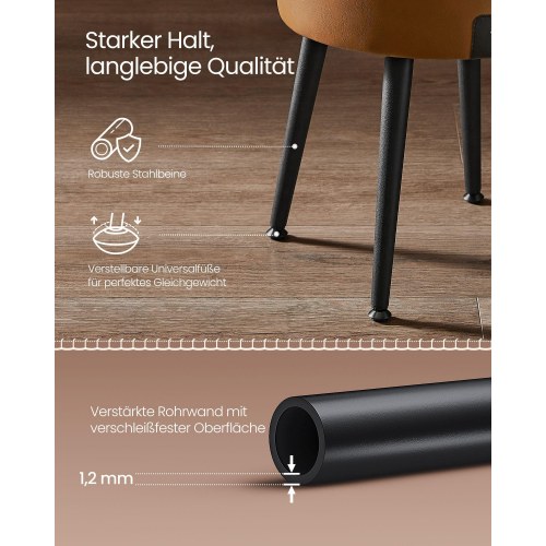 Puff med opbevaring EKHO – rund taburet i kunstlæder, 150 kg, karamelbrun