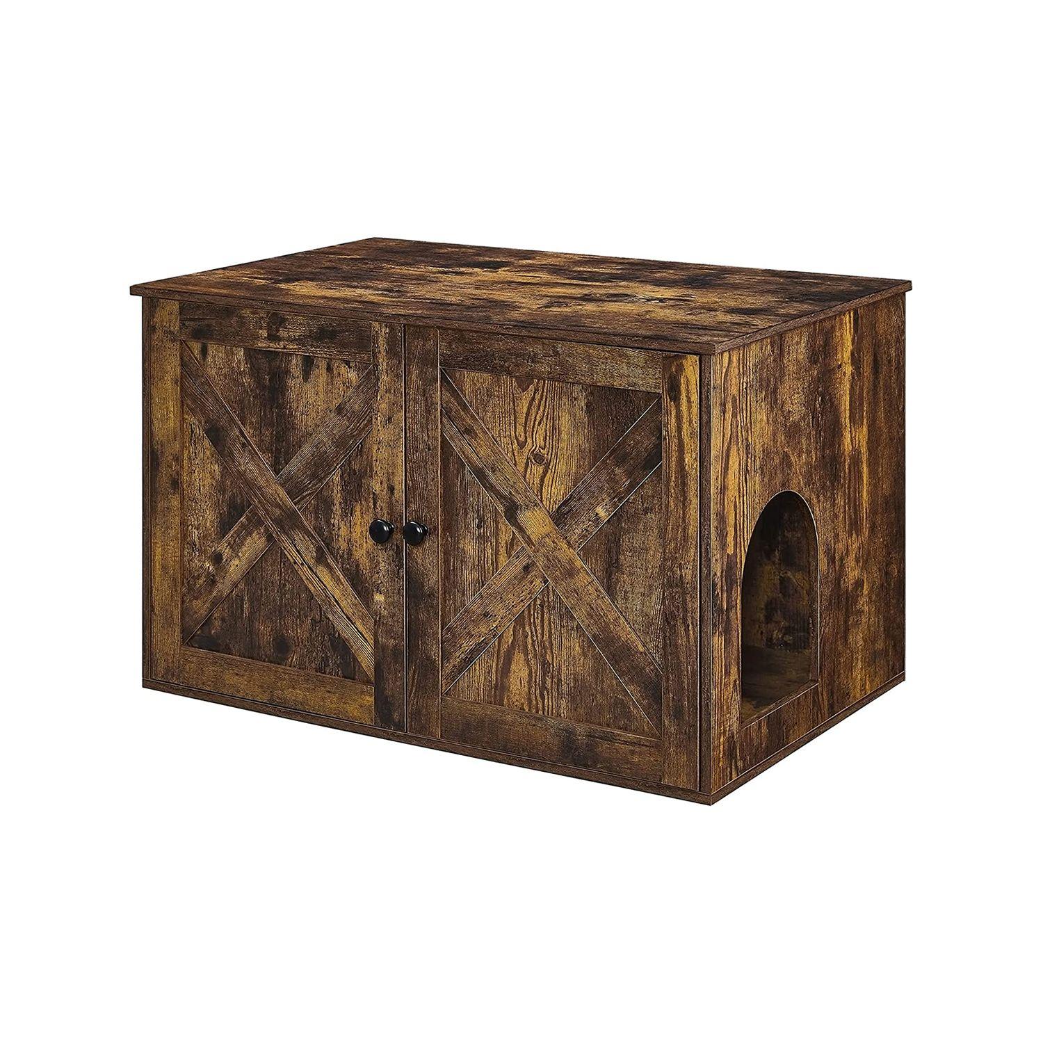 Kattebakke skab - FEANDREA - vintage brun (80 × 53 × 49,2 cm)