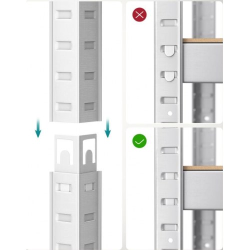 Reol stål med MDF 2 stk H 160 × B 80 × D 40 cm, 4 hylder, 130 kg pr. hylde