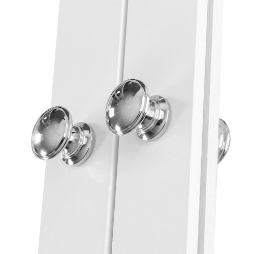 Spejlskab til bad – VASAGLE, dobbeltlåger, væghængt, hvid, 56 × 13 × 58 cm