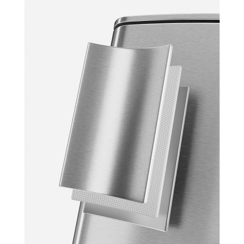 Skraldespand med pedal 30 l stål, soft close, inderspand, sølv (LTB593E01)