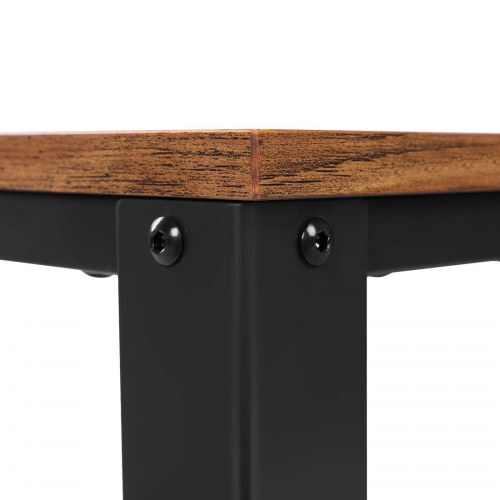 Sidebord i industrielt design rustik brun/sort, 45 × 45 × 55 cm