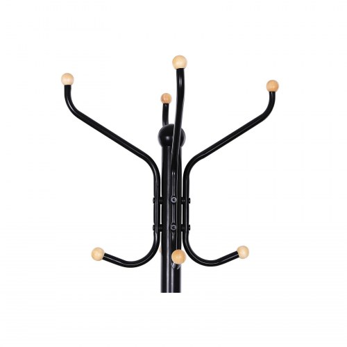 Stumtjener metal garderobestativ, 182 cm, sort