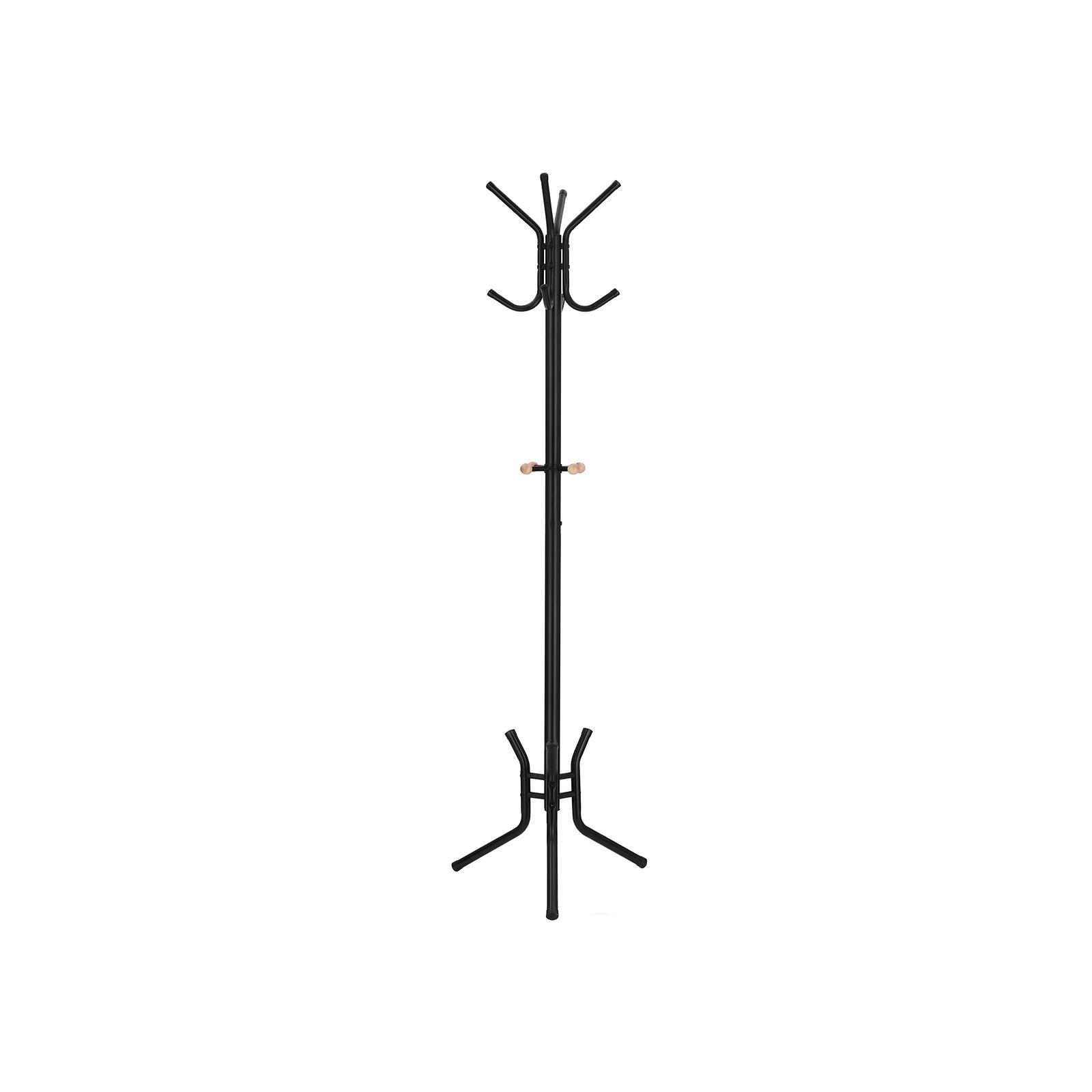 Stumtjener metal 12 kroge 176 cm sort