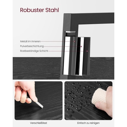 Stigehylde smal 5 niveauer rustik brun/sort