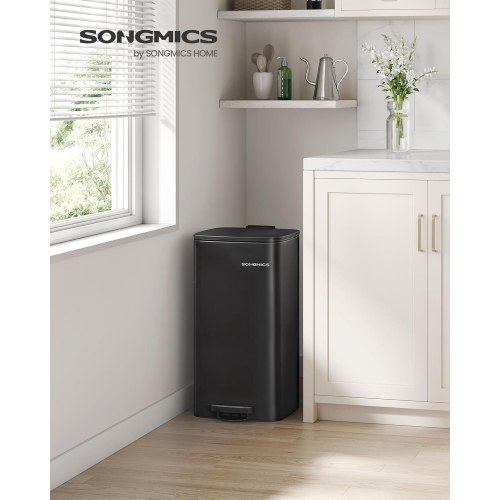 Skraldespand 30 l køkkenpedalspand med inderspand, soft close, sort (LTB593B02)