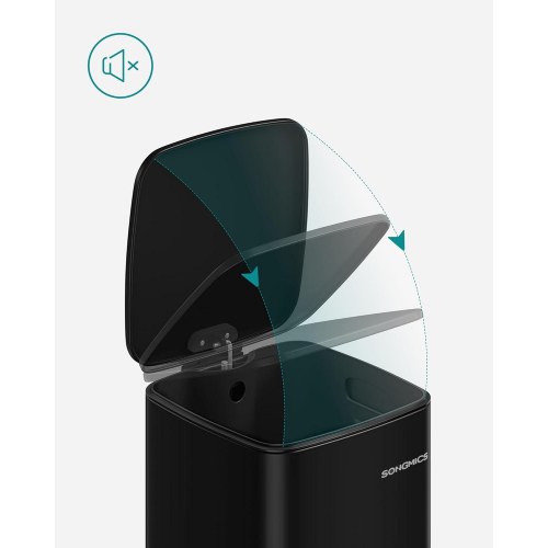 Skraldespand 30 l køkkenpedalspand med inderspand, soft close, sort (LTB593B02)