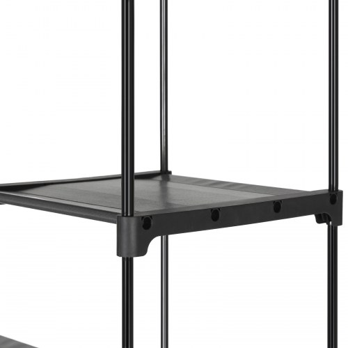 Garderobeskab i stof – SONGMICS, 2 tøjstænger, sammenklappeligt, grå 140 × 43 × 174 cm