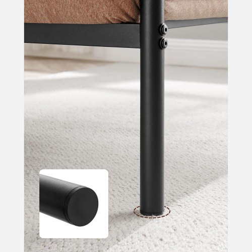 Dobbeltseng sengeramme metal 140 × 190 cm, sort