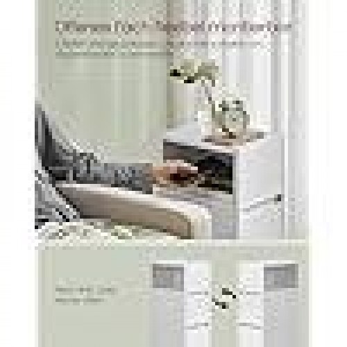 Sengebord smalt sæt af 2 2 skuffer, åbent rum, vendbar montering, cloud white