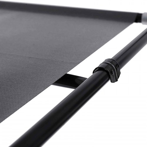 Garderobeskab stof transportabelt klædeskab med hylder og bøjlestang, grå, 150 × 45 × 175 cm