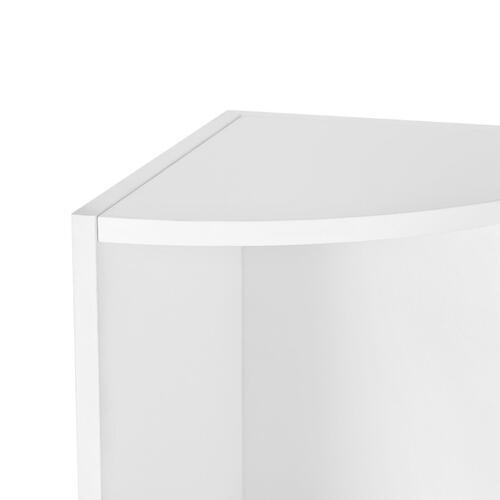 Hjørnereol med 4 hylder – VASAGLE, fritstående, hvid (30 × 30 × 129,5 cm)