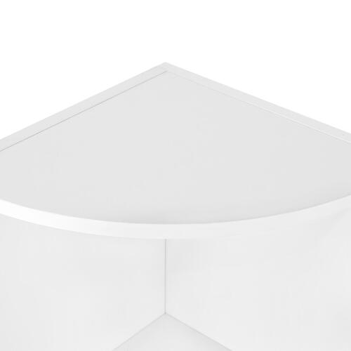 Hjørnereol med 4 hylder – VASAGLE, fritstående, hvid (30 × 30 × 129,5 cm)