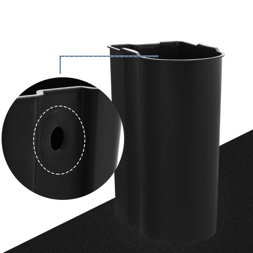 Skraldespand med pedal 10 l Slim, stål, sølv