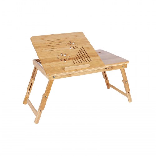 Laptopbord i bambus, foldbart 55 x 35 cm - LLD002