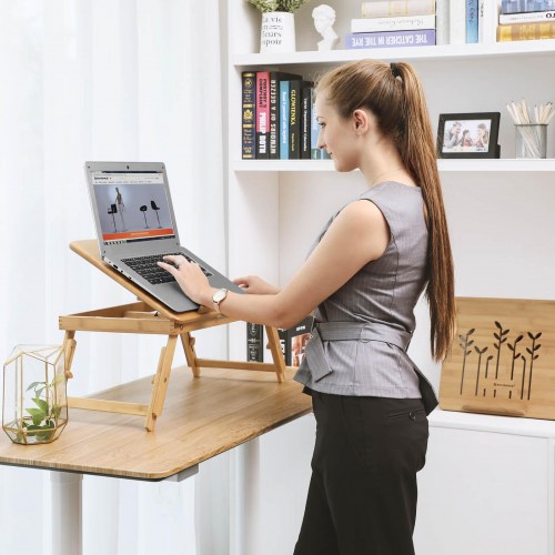Laptopbord i bambus, foldbart 55 x 35 cm - LLD002