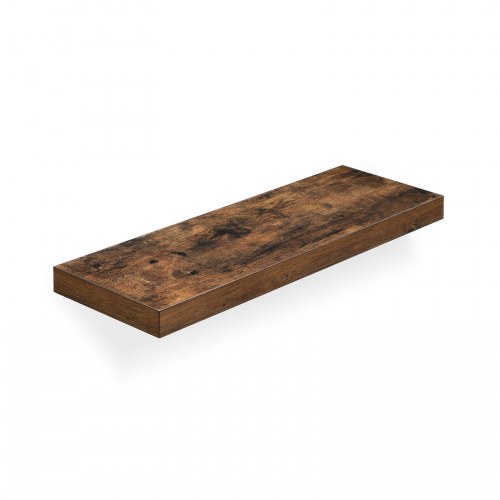 Væghylde svævende hylde, rustik brun, 60 × 20 cm