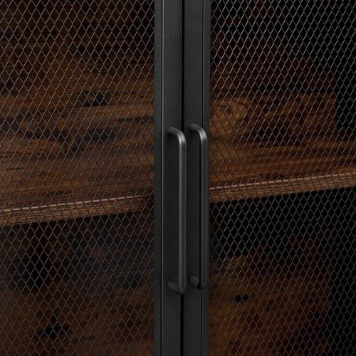 Opbevaringsskab VASAGLE – industrielt, rustik brun/sort (LSC053B01)