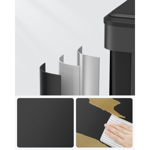 Skraldespand med pedal 2 x 15 l LTB544B02, sort, rustfrit stål