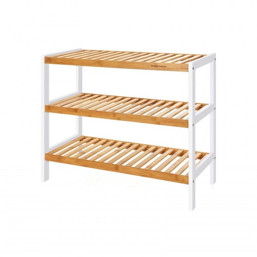 Skostativ i bambus 3 niveauer 70 × 26 × 55 cm