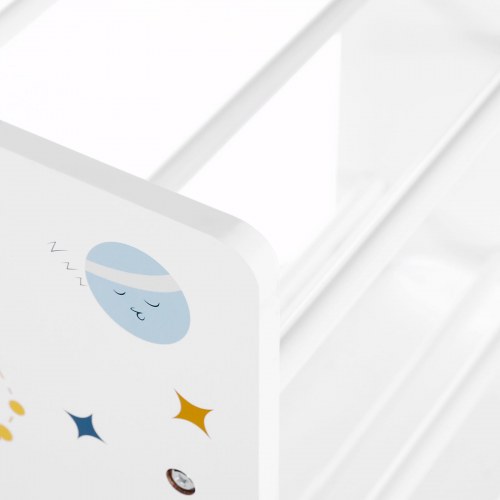 Legetøjsopbevaring til børn reol med 9 aftagelige stofkasser, hvid, 62,5 × 29,5 × 60 cm