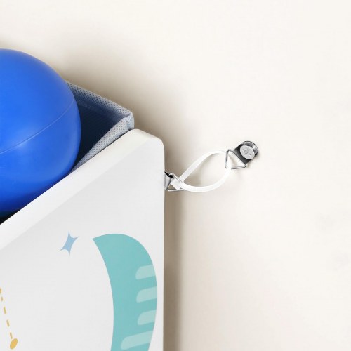 Legetøjsopbevaring til børn reol med 9 aftagelige stofkasser, hvid, 62,5 × 29,5 × 60 cm