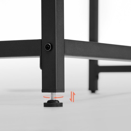 Skrivebord lille computerbord i industriel stil, 80 × 50 × 75 cm, rustik brun/sort