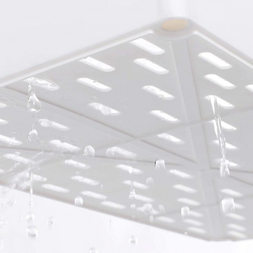 Rullebord med 3 hylder smalt opbevaringsstativ på hjul, hvid 42 × 22,5 × 61 cm