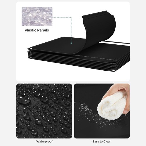 Opbevaringsreol med 15 kuber – SONGMICS, modulært reolsystem i PP-plast, stabelbare kuber, sort