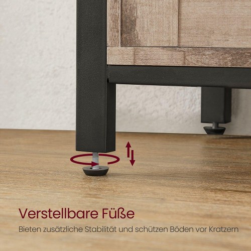 Opbevaringsskab sideboard til køkken 33×100×80 cm, natur/sort, LSC092B50