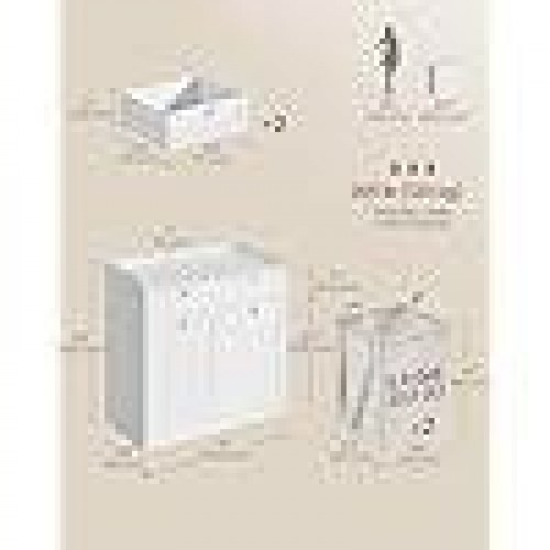 Badeværelsesskab med vasketøjskurve 2 skuffer, 2 udtrækskurve, 40 × 78,9 × 80,2 cm, Cloud White