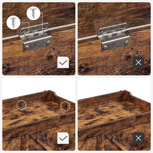 Opbevaringsbænk trælook 100 × 40 × 46 cm, rustik brun