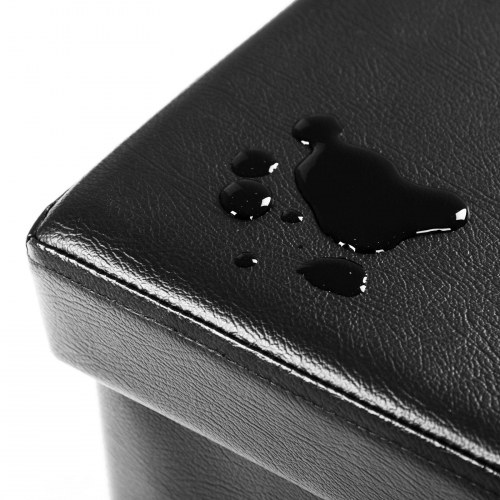 Puf med opbevaring foldbar 38 × 38 × 38 cm, sort