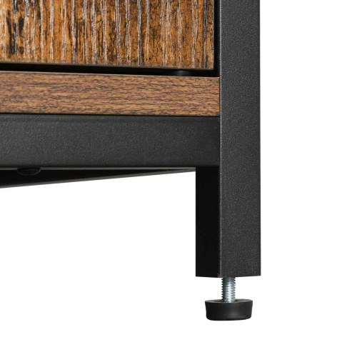 Opbevaringsskab fritstående, industrielt, rustik brun/sort, 60 × 35 × 125 cm