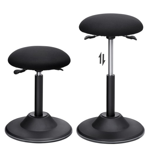 Ergonomisk balancestol aktiv siddestol, højdejusterbar 50–70 cm, 360° drej, sort (OSC01BK)
