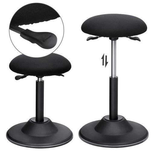 Ergonomisk balancestol aktiv siddestol, højdejusterbar 50–70 cm, 360° drej, sort (OSC01BK)