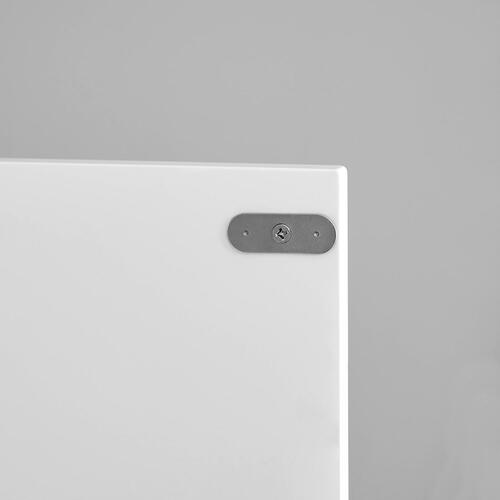 Vægskab – VASAGLE badeværelsesskab med dobbeltlåger, justerbare hylder, 60 × 18 × 60 cm, nordisk mat hvid